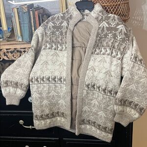 Vintage Escada made in West Germany knitted lined coat cardigan jacket Sz 40 Med